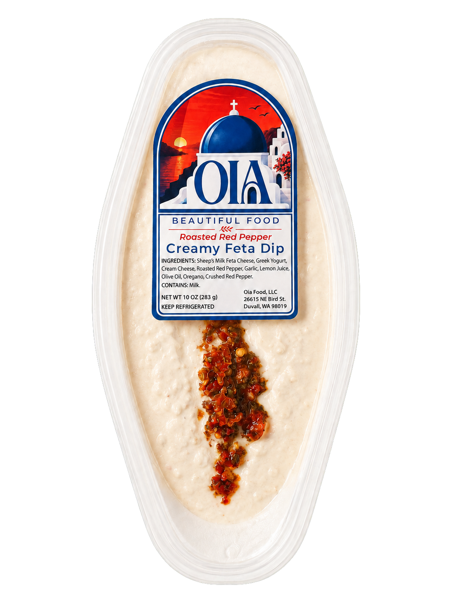 Oia Beautiful Food Roasted Red Pepper Creamy Feta Dip